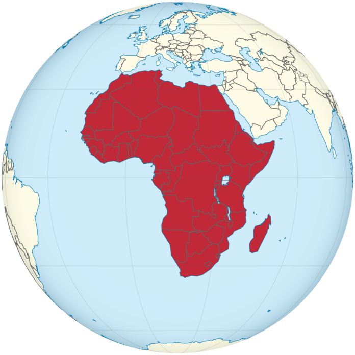 Africaen el globo