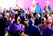Masiva juramentación de nuevos miembros en el PLD en Jarabacoa, La Vega